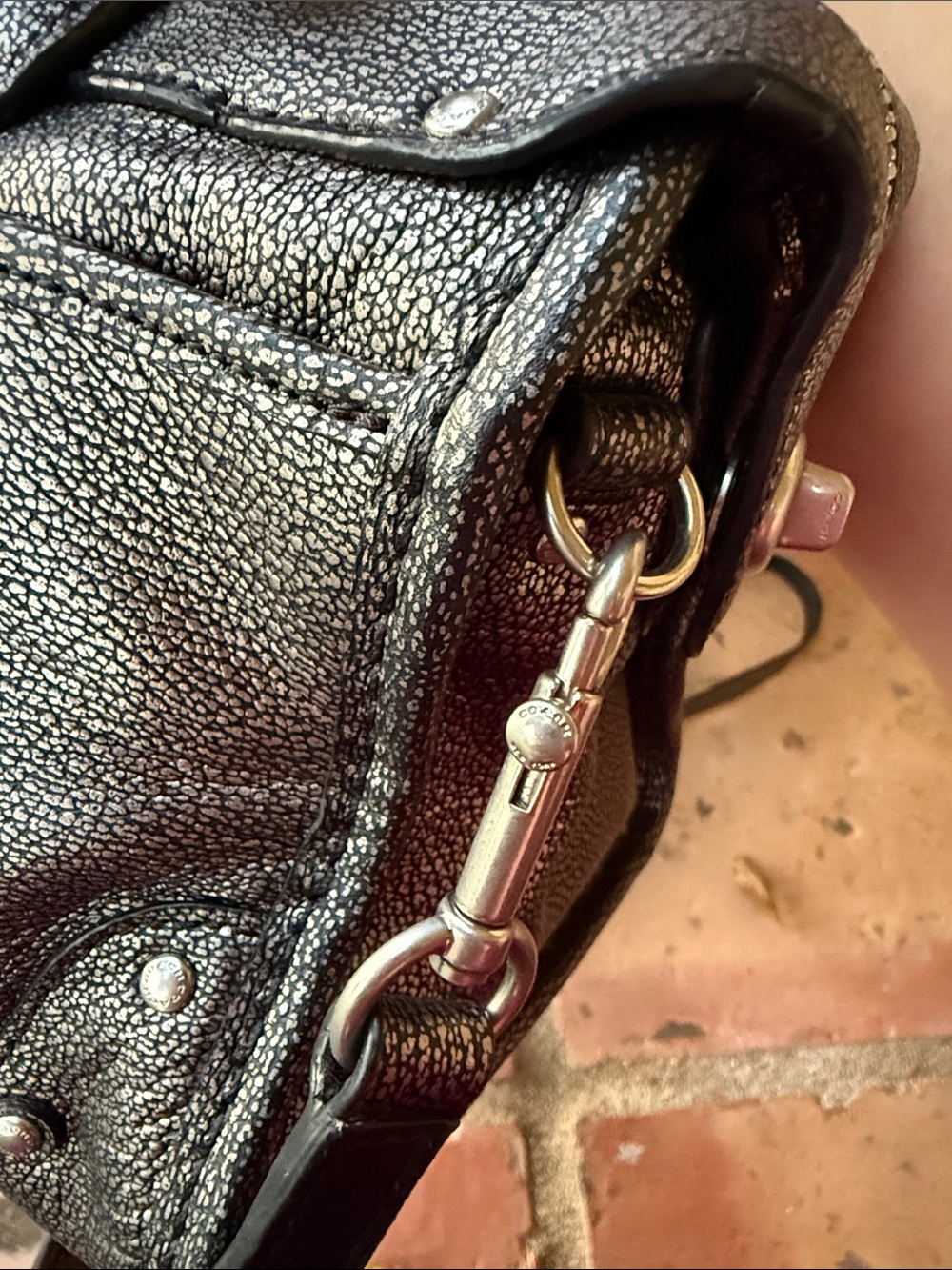 Coach Gunmetal Metallic Rhyder 24 crossbody- no hang tag! - Picture 8 of 13